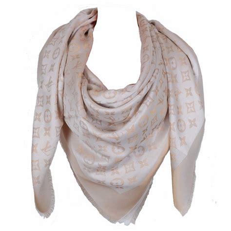 louis vuitton beige and green scarf